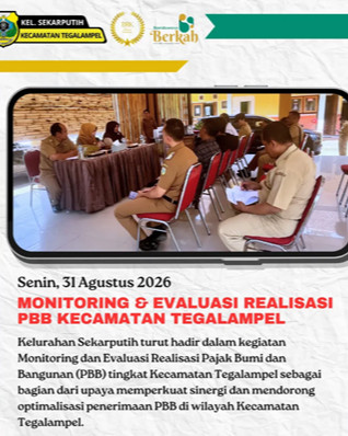 MONITORING DAN EVALUASI REALISASI PBB KECAMATAN TEGALAMPEL