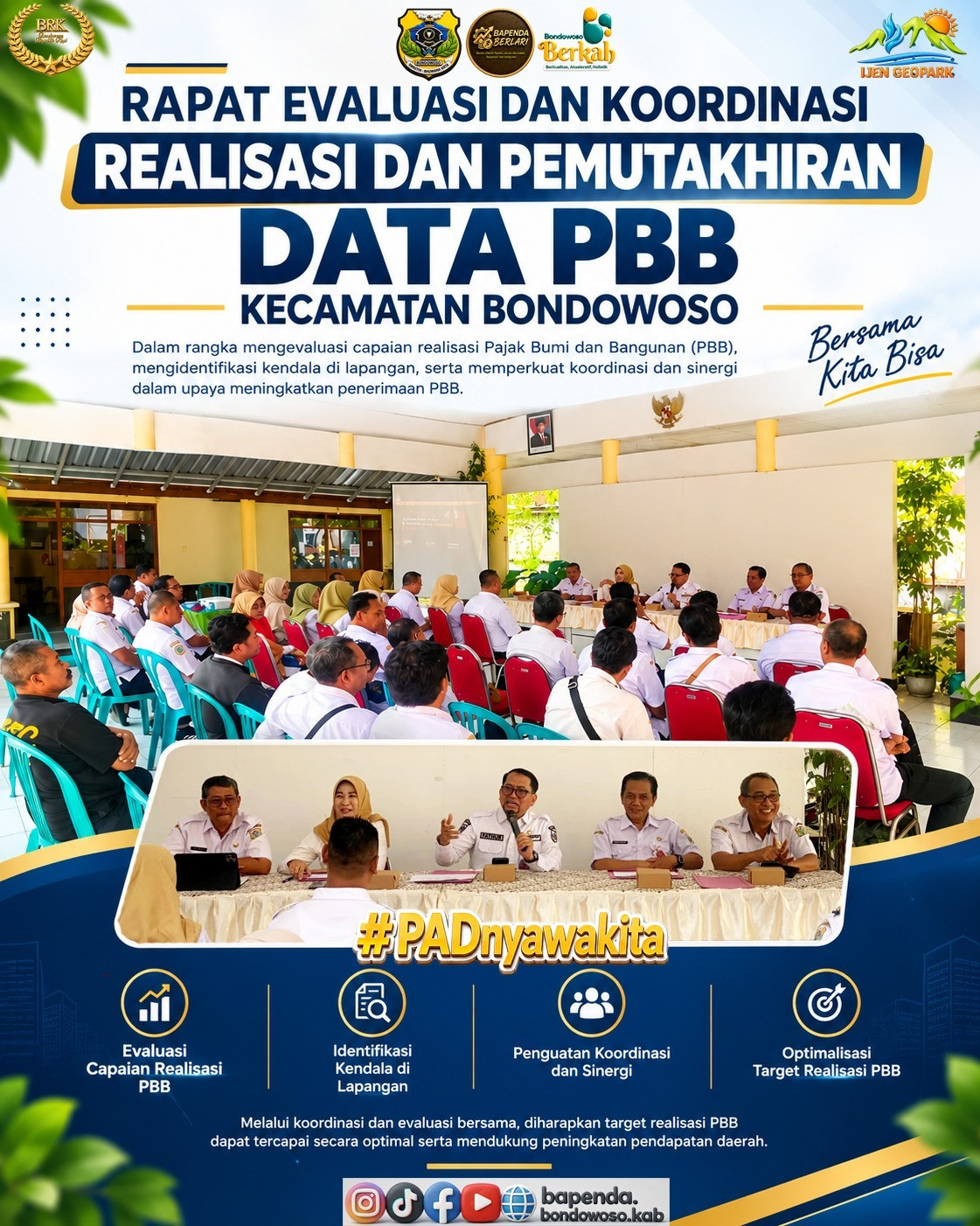 EVALUASI DAN KOORDINASI REALISASI DAN PEMUTAKHIRAN DATA PBB